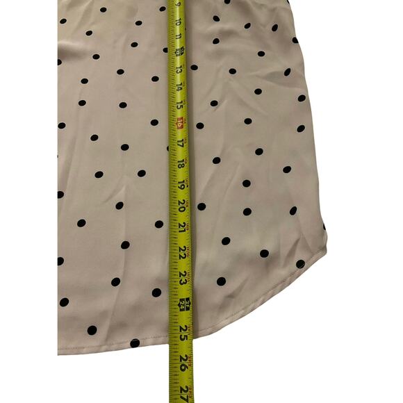 Ann Taylor Light Beige Polka Dot Lined Tank Top Women Size XS | 55-24 - Picture 6 of 6